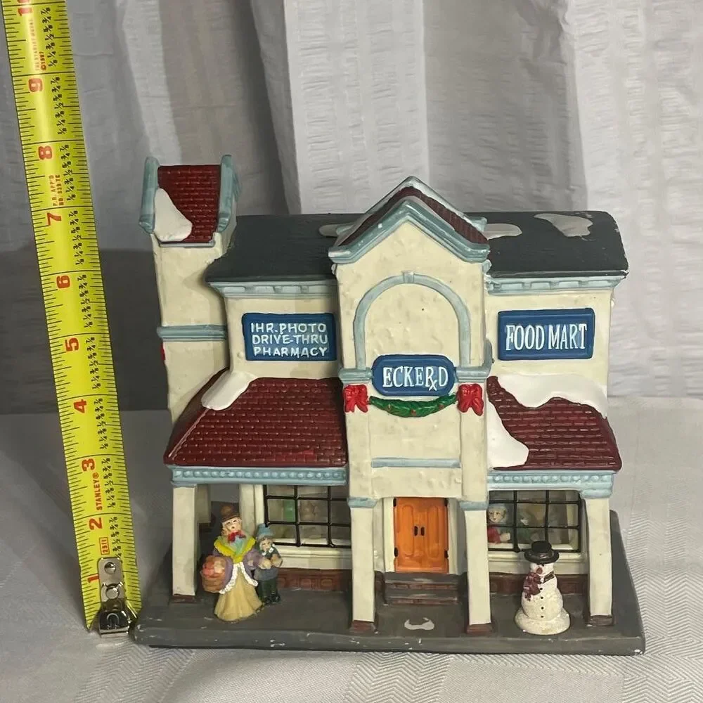 Vintage Eckerd Drug Store Christmas Village Pharmacy Building Rare 7.5